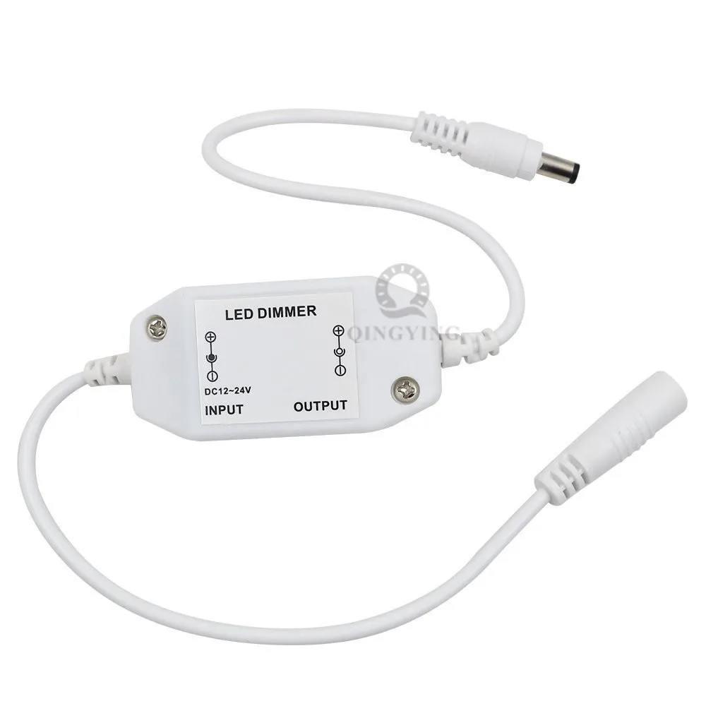 DC12-24V LED Strip Dimmer Brightness Adjust Switch Controller Connector for DC12-24V Single Color LED Strip Dimming