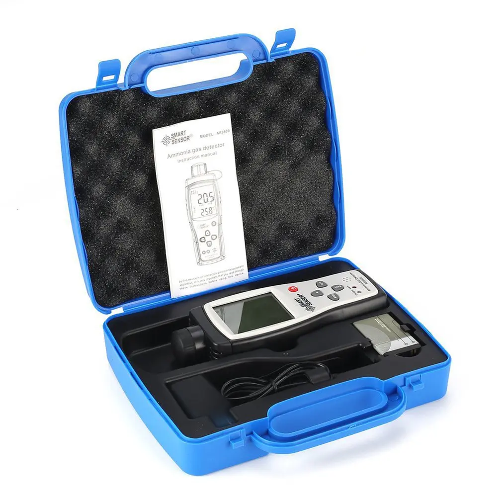 Smart Sensor มือถือก๊าซแอมโมเนีย NH3เครื่องตรวจจับเครื่องตรวจจับ Monitor ช่วง0-100PPM Sound Light Alarm เครื่องวิเคราะห์ก๊าซ AR8500