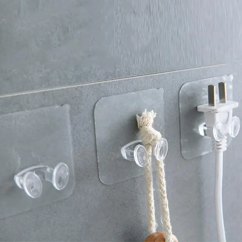 5/1pcs Wall Storage Hook Punch-free Power Plug Socket Holder Kitchen Stealth Hook Wall Adhesive Hanger Bathroom Wholesale Hot