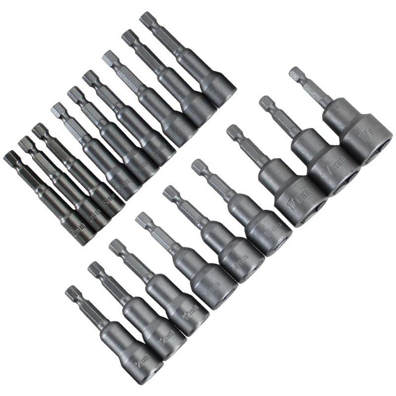 6-19mm Hex Buchse Hülse Düsen Mutter Fahrer Set Magnetische Hex Buchse Hülse Wrench Set Düsen Mutter Fahrer schraubendreher Zubehör