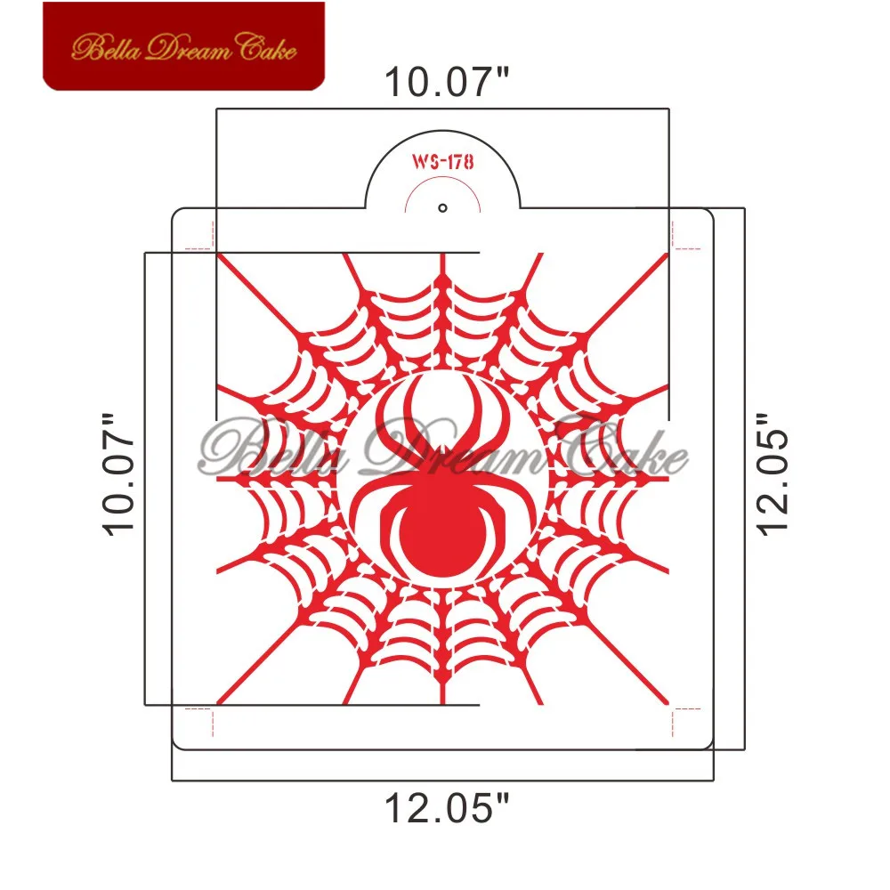 Halloween Spider&Cobweb Wall Stencil DIY Painting Scrapbook Coloring Embossing Album Creative Home Decor Template Cake Stencils