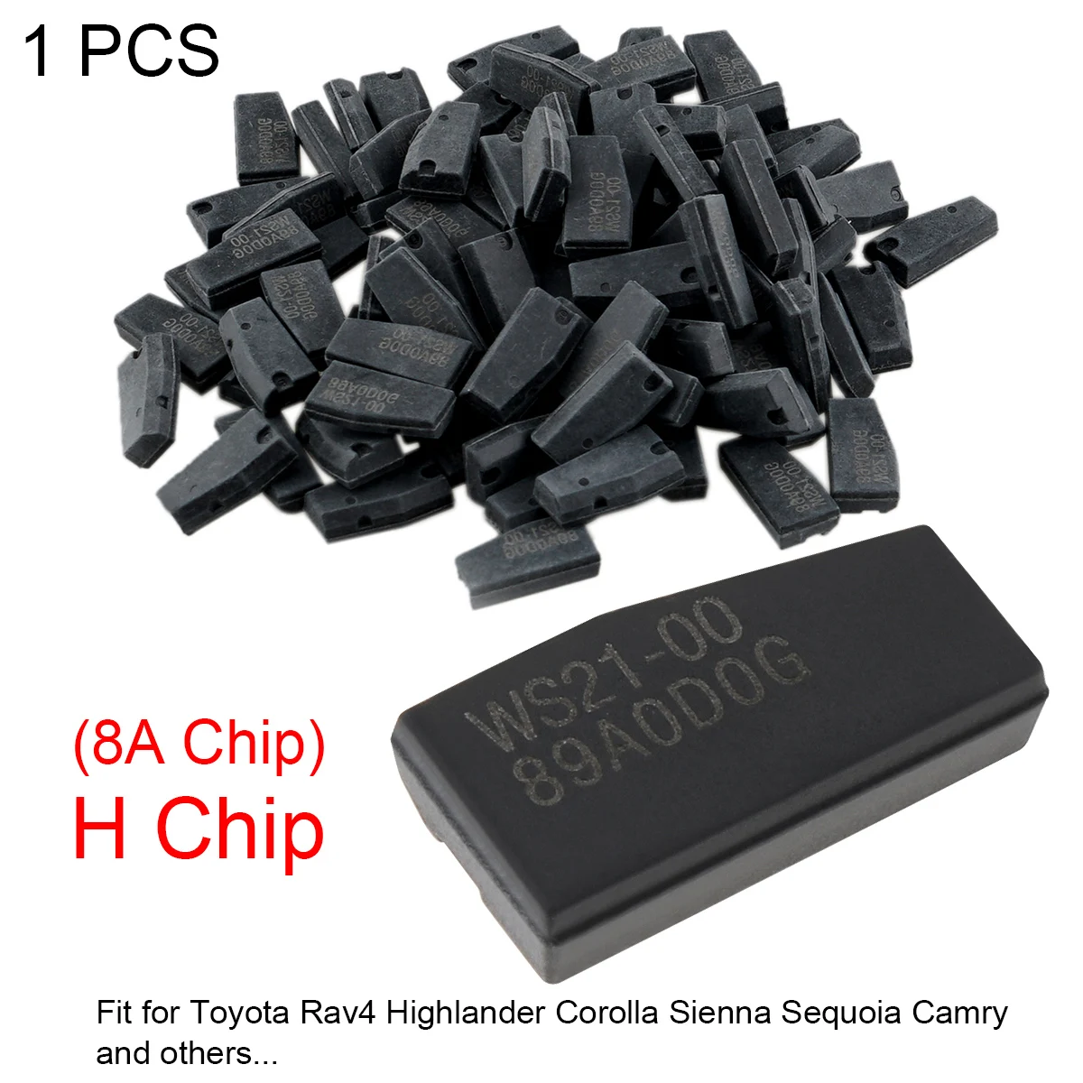 

Remote Car Key Transponder Chip Blank H 8A 128Bits Auto Carbon Chip for Toyota Rav4 Highlander Corolla Sienna Sequoia Camry