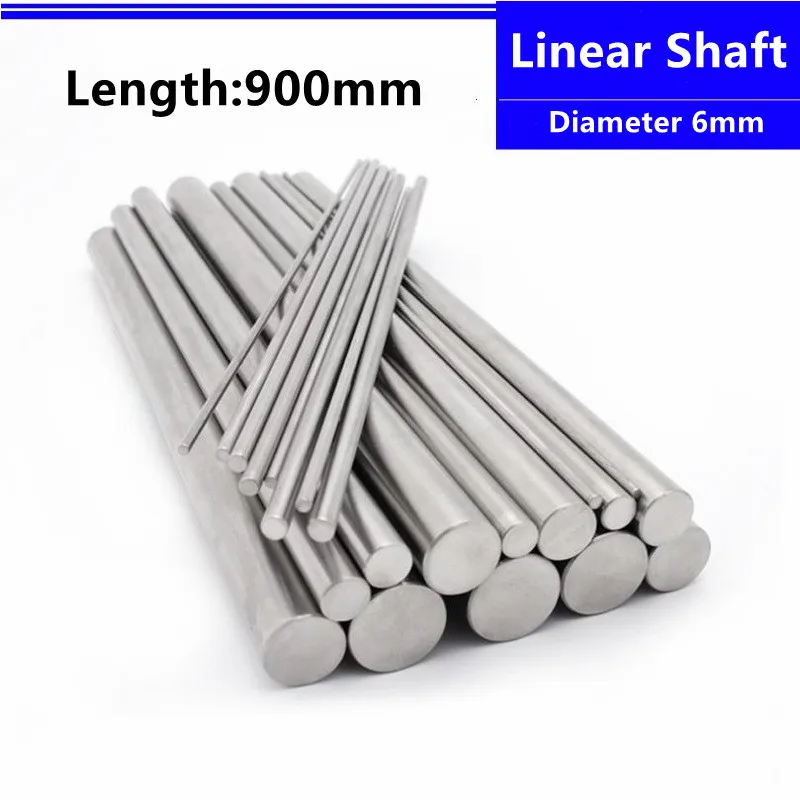 

10pcs Diameter Dia 6mm Length 900mm Long Linear Shaft Round Bar Optic Axis Cylinder Chrome Plated Liner Rod 3d Printer Parts