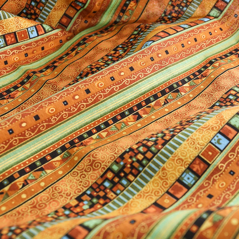 90x145cm African Bronzing Fabric Clothing Sewing Nigeria Printed Cotton Fabric By The Yards For Woman Skirt Or Party Dress