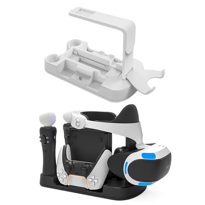 

6 In 1 PS VR Vertical Stand PS5 VR Glasses Connector Storage Kit Joystick Charging Station High Quality And Practical Durable