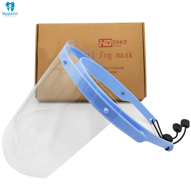 Dental Face Mask Protective Cover 1 Shelf 10pcs Protective Face Dental Face Shield Detachable Face Shield  Anti-fog ental