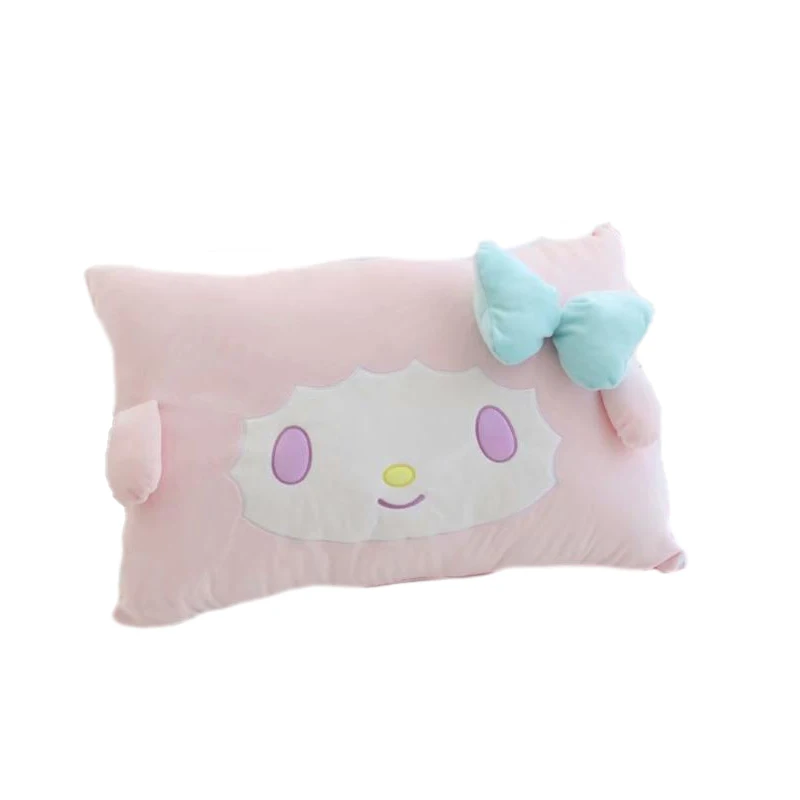 Cartoon Anime Hello Kittys Melody Kuromi Gemini Cute Plush Bilateral Thickening Pillow Case Kids Bedroom Decoration Holiday Gift