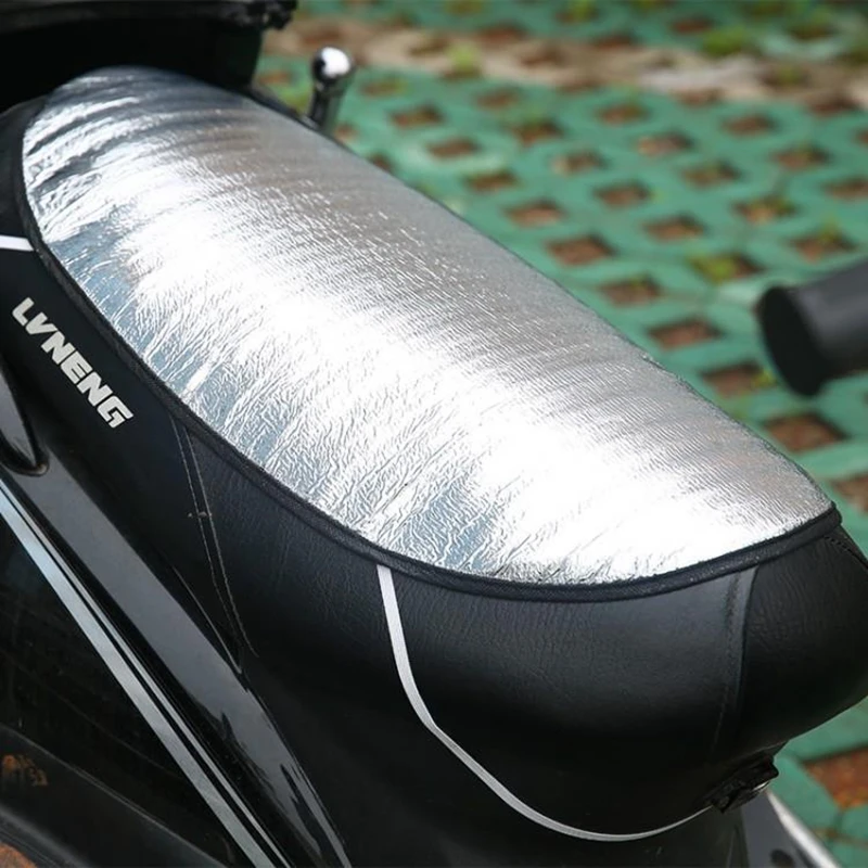 Motorcycle Waterproof Reflective Aluminum Foil Film Heat Insulation Pad Seat Cover Sunscreen Pad Electric Car Seat Cushion