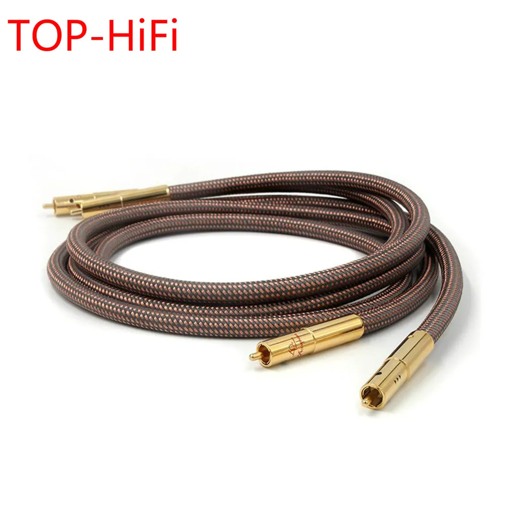 

TOP-HiFi RCA Cable Accuphase 40th Anniversary Edition OCC Pure Copper RCA Interconnect Audio Cable Wire Gold Plated Plug