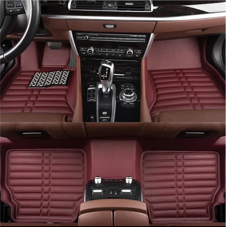 Auto Floor Mats For BMW X5 F15 X5M 2014-2018  Foot Carpets Car Step High Quality Brand New Embroidery Leather Mats