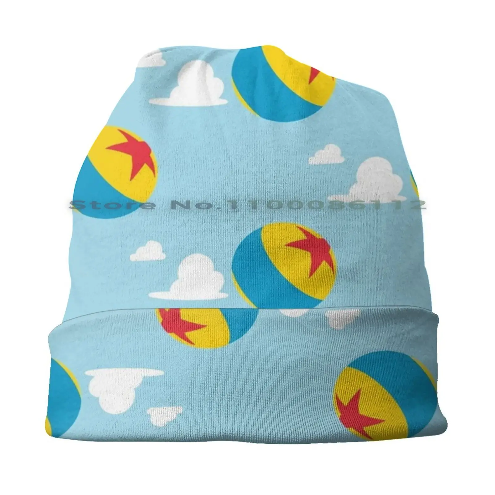 Cloud And Ball Bucket Hat Sun Cap Pattern Clouds Pixar Ball Land 3 4 Woody Buzz Lightyear Toys World Land Foldable Outdoor