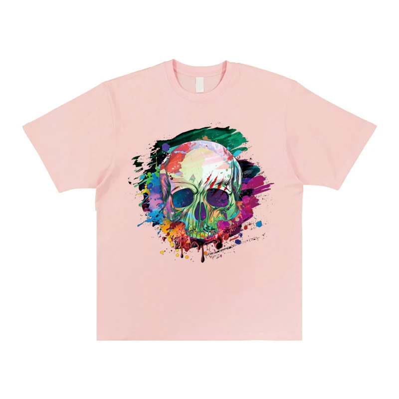 Sugar Skull Patches For Men Women Clothes Thermal Transfer T-shirt New Design DIY Easy Iron On Printing-CQ