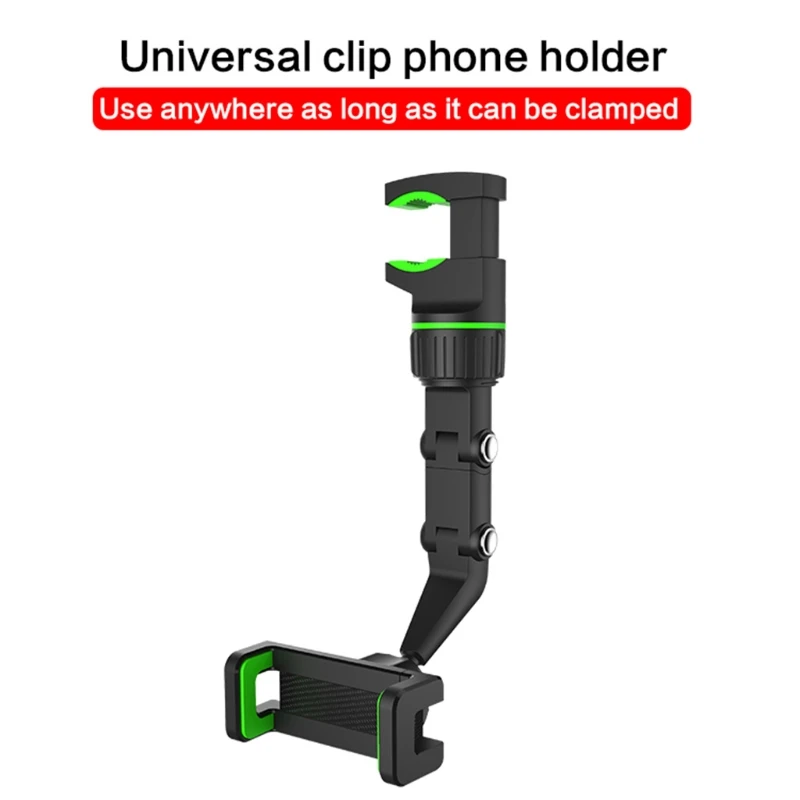 Universal Clip Car Rearview Mirror First-person View Video Shooting Driving Recorder Kitchen Mobile Phone Holder