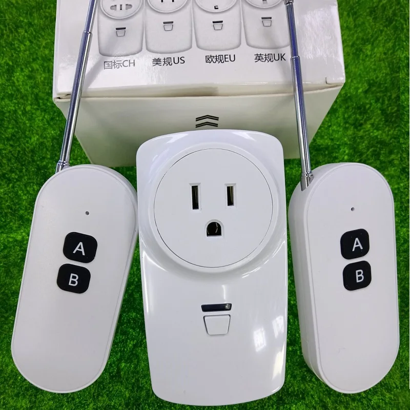 433MHZ 110V 220V  RF Wireless Remote Control Switch Socket   US  Electrical Outlet Switch 1000m Transmitter