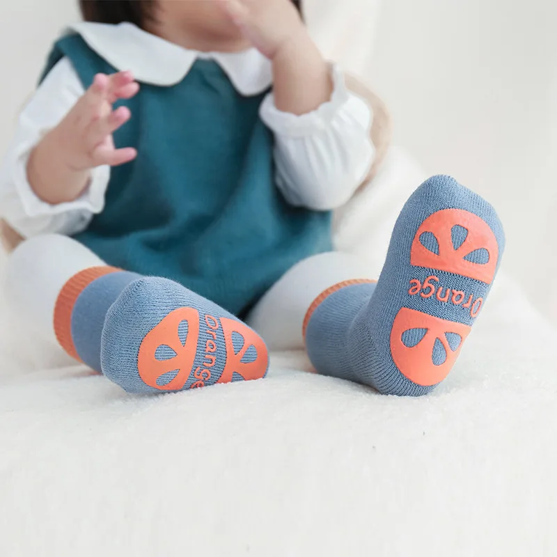 3Pcs 0 to 5 Yrs Cotton Children Anti-slip Socks For Boys Girl Low Cut Floor Kid Sock With Rubber Four Season Newborn Socks