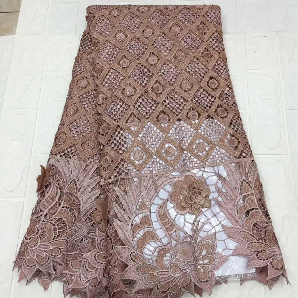 

African 3D Lace Fabrics blue Nigeria Fabric Lace Embroidery Lace African Bridal Fabric 5 Yards for Wedding Party ML8646