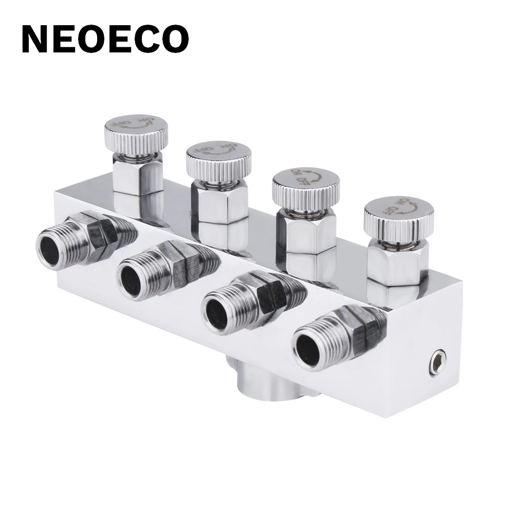 Malerei Spritzpistole Airbrush Luftschlauch Adapter Splitter Zubehör mit 1/4" BSP Inneneinlass + 1/8" BSP Außenluftauslass NEOECO – Detail 2