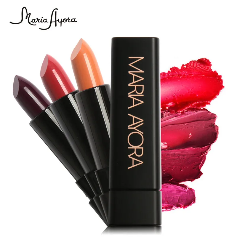 MARIA AYORA Matte Lipstick Waterproof Long-lasting  Lipstick Batom  Baby Lips Makeup Lip Stick  15 Colors