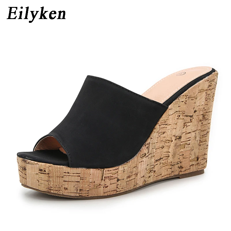 Eilyken 2024 New Summer Casual Cozy Platform Wedges Heels Slippers Ladies Fashion Open Toe Roman Women\'s Sandals Shoe Size 36-43