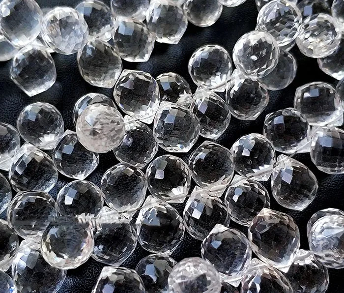 AA loose beads white topaz faceted drop/heart for DIY jewelry making FPPJ wholesale beads nature