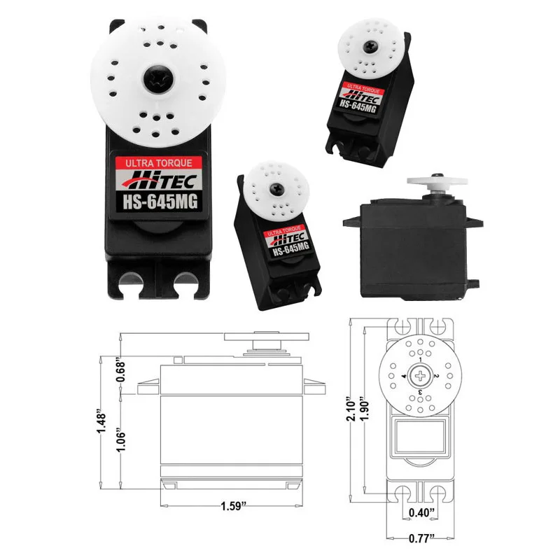 Hitec HS-645MG HS645 Metal Gear grande coppia Servo Standard per 1:10 1:12 RC aereo camion cingoli barca