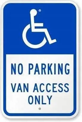 

8x12 Warning Sign No Parking Van Access Only (with Graphic) Sign Tin Metal Sign Street Sign