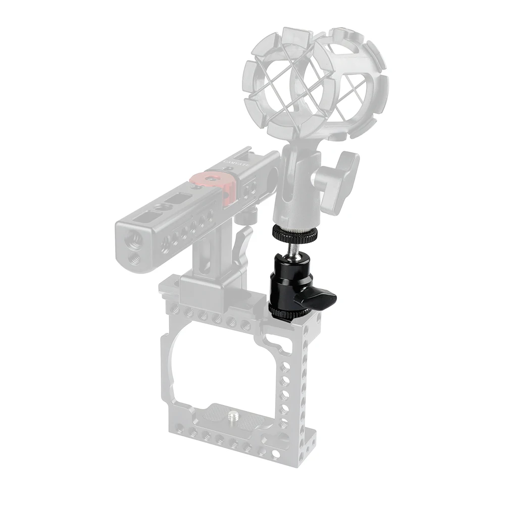 Supporto per testa a sfera girevole a 360 ° CAMVATE con connettore a vite maschio da 5/8 "-27 supporto per slitta fredda per Monitor, luce Video, Flash, microfono