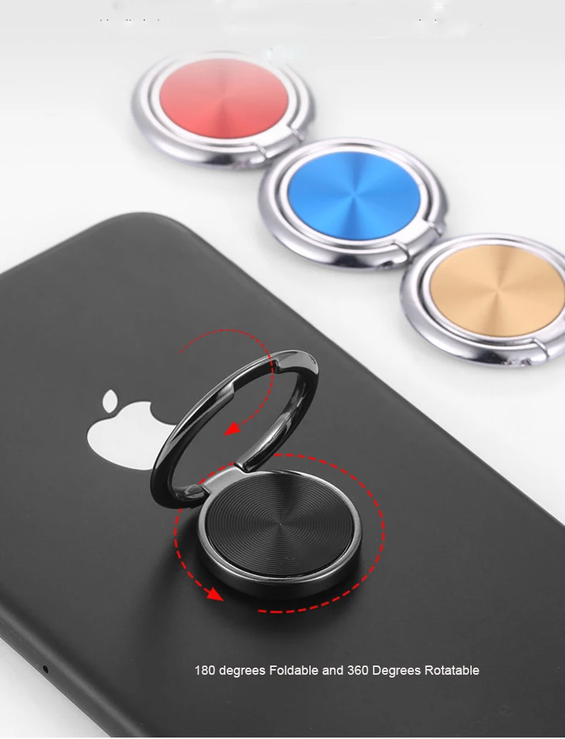 Zinc Alloy Phone Bracket, Finger Ring Holder, 360 Degrees Rotatable, CD Texture, Promotional Price, High Quality image 6