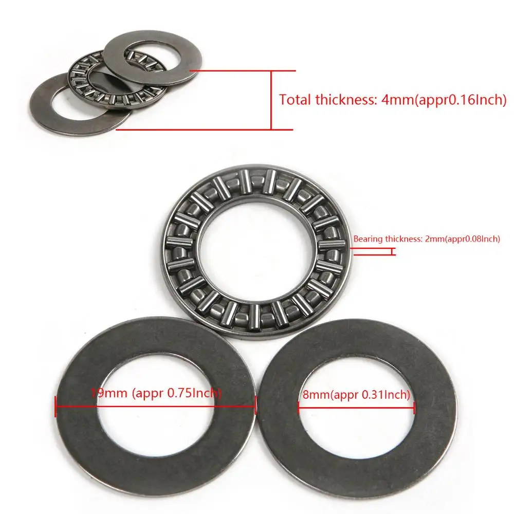 Conjuntos 10 3-em-1 AXK0619- AXK1730 + 2AS Agulha Thrust Rolamentos Axiais Rolamentos de Rolos Com Duas Anilhas Plana Empuxo do Rolamento de Esferas