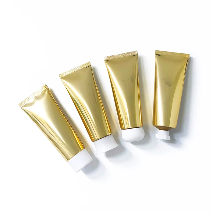 80ml/100ml złota/srebrna miękka tubka delikatny krem do mycia rąk o smaku masła, oczyszczający balsam do rąk, balsam przeciwsłoneczny, esencja, aluminiowo-plastikowy wąż kosmetyczny