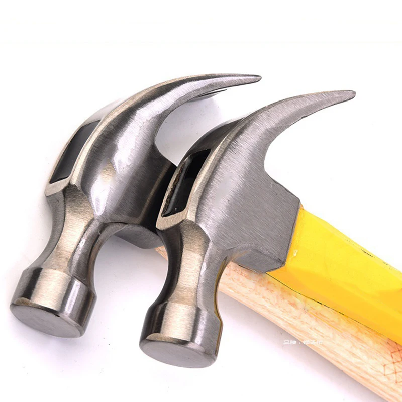 Martillo metálico de alta calidad para trabajos de carpintería, herramienta de trabajo manual con mango de madera, para trabajos metalúrgicos