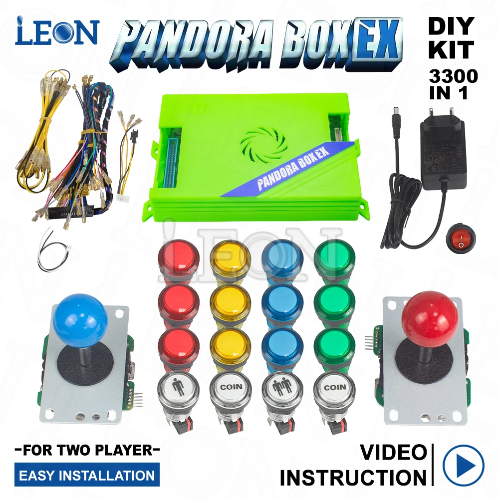 

3p 4p Game Kit Arcade Controllers Pandora Box EX Family Version 2021 Arcade Diy Kit For 2 Player Joystick Sanwa Arcade