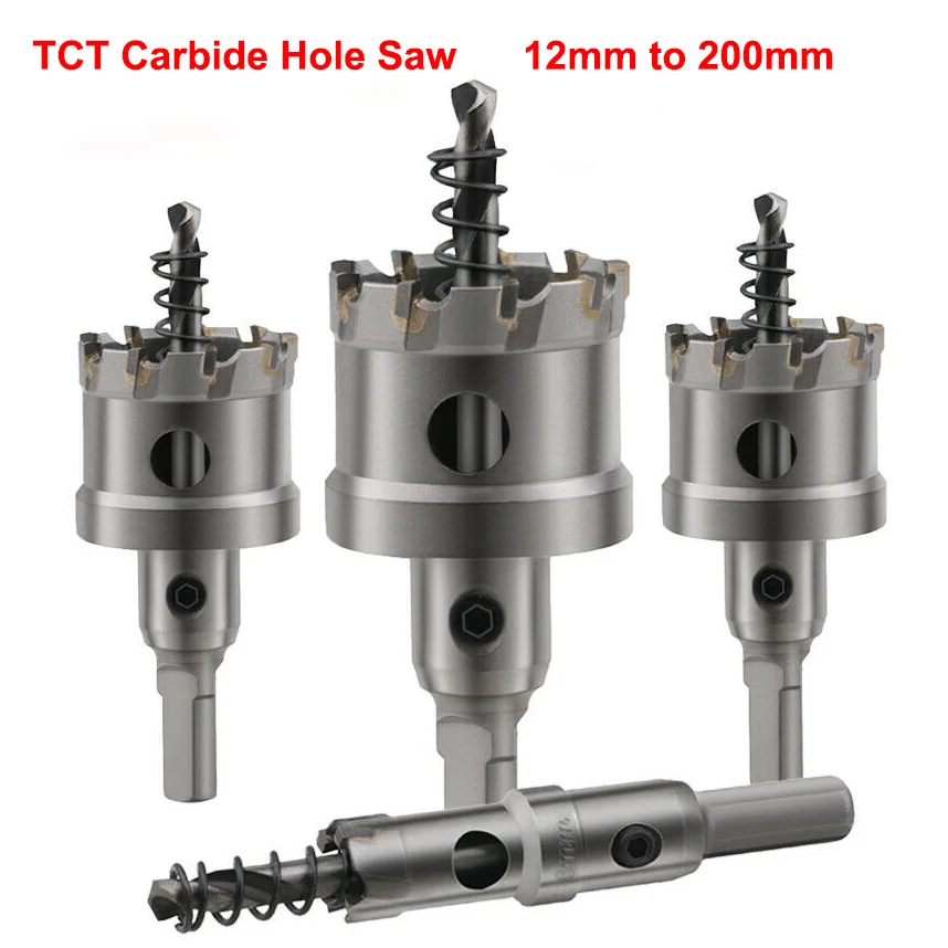 1pcs 12mm - 22.5mm TCT Hole Saw Drill Bits Alloy Carbide Cobalt Steel Cutter Stainless Steel Plate Iron Metal Cutting