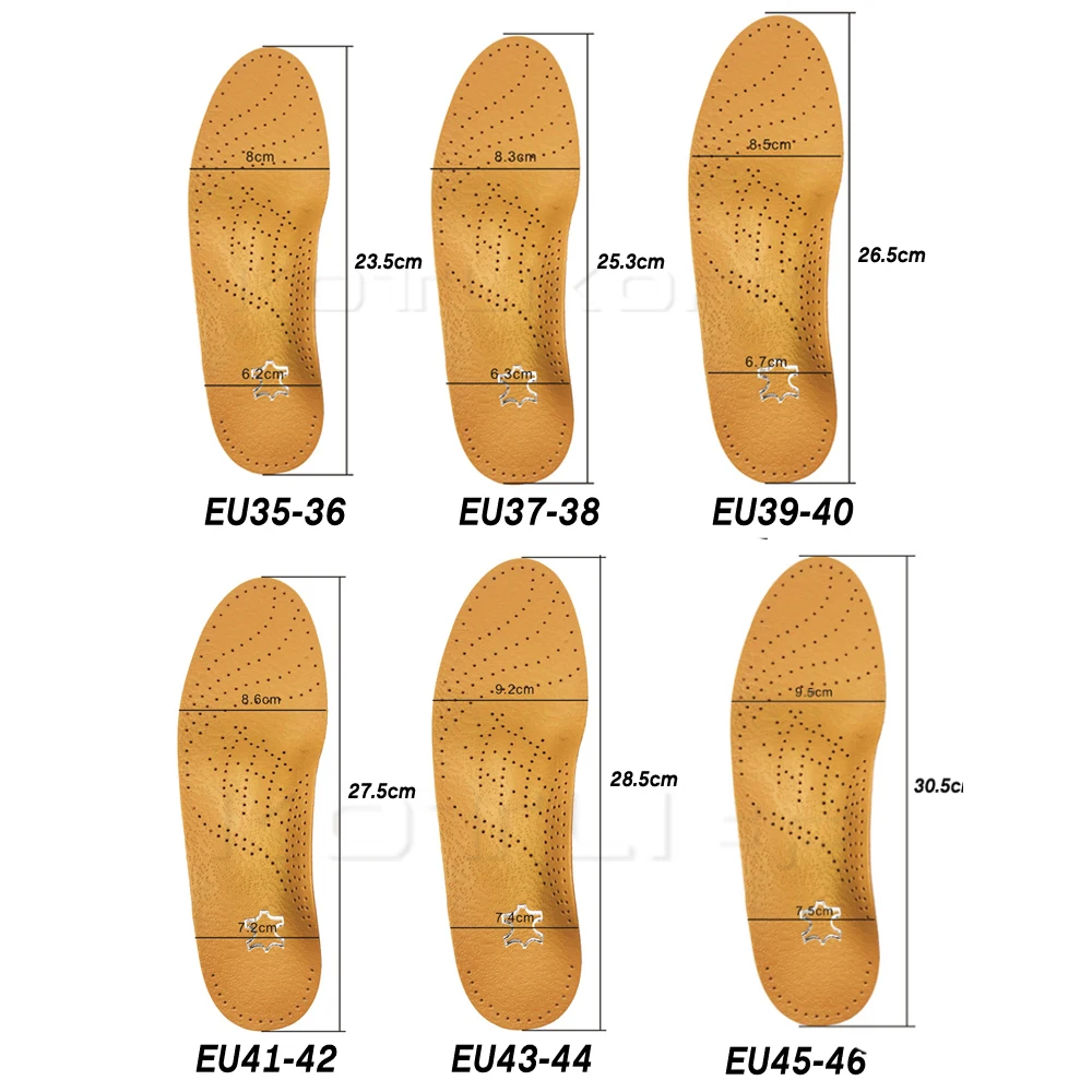 Leather Orthotic Insoles For Flat Feet Arch Support Orthopedic Shoes Sole Insoles For Feet Men Women Children O/X Leg Corrected