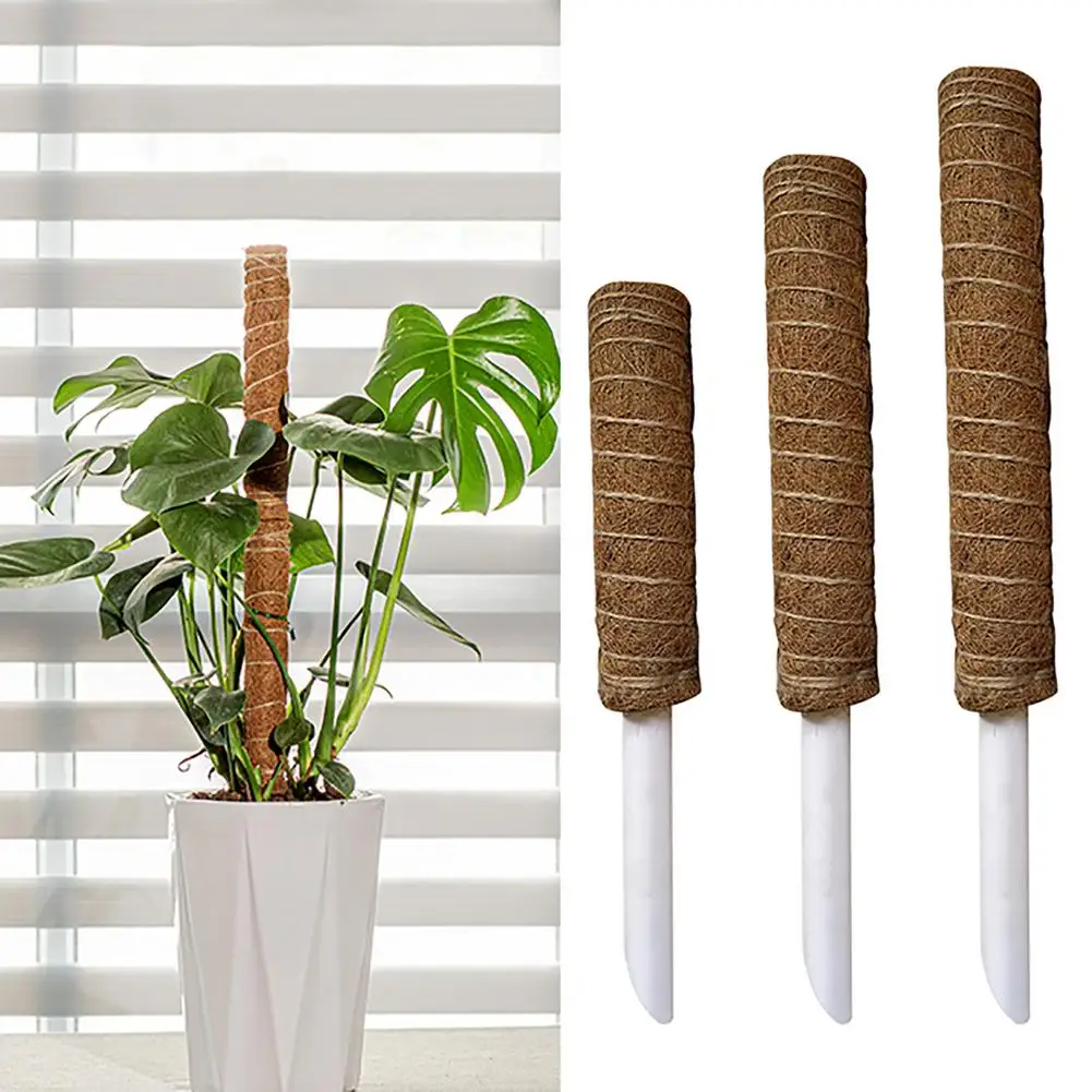 Garden Coir Totem Coconut Palm Sticks Vine Support Plant Moss Pole Moss Stick For Climbing Plants Support Extension