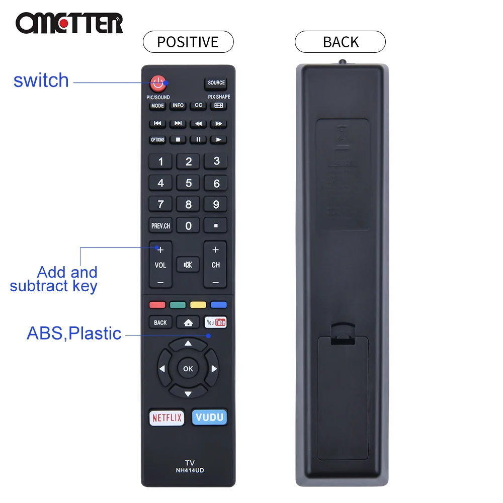 Adatto per Sanyo TV NH414UD telecomando FW43C46F FW55C46F FW50C76F FW43C46F-B