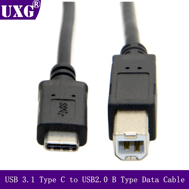 USB Data Cable USB 3.1 Type C Male OTG Connector to USB 2.0 B Type Data Cable For Smart Phone Printer Electric piano Hard Disk