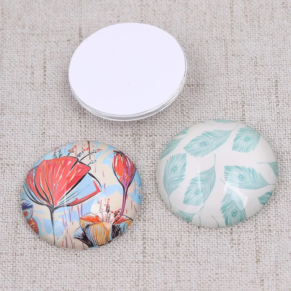 Onwear Mixed Vintage Bird Flower Snail Photo Round Glass Cabochon 12mm 14mm 18mm 20mm 25mm Diy Jewelry Findings