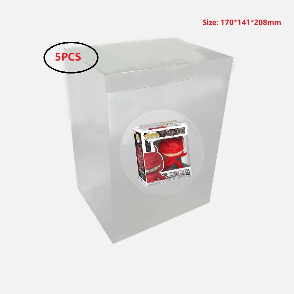 Ruitroliker-caja protectora de 5 piezas, funda protectora de PVC de 0,4 MM de grosor para Funko POP, figuras de vinilo de 6 pulgadas para coleccionistas