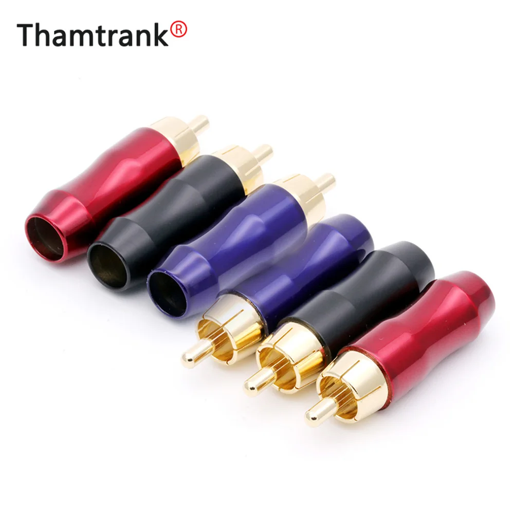 

10PCS Copper RCA Connector High Quality 24K Gold Plated RCA Jack Male Plug Wire Connector Audio Speaker Phono Plumale Female