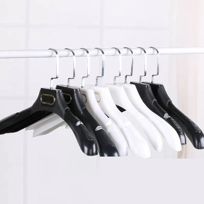 10pcs/set Non-slip Plastic Storage Hangers for Clothes Closet Clothing Store Adult Wide Shoulder Drying Rack Clothes Organizer