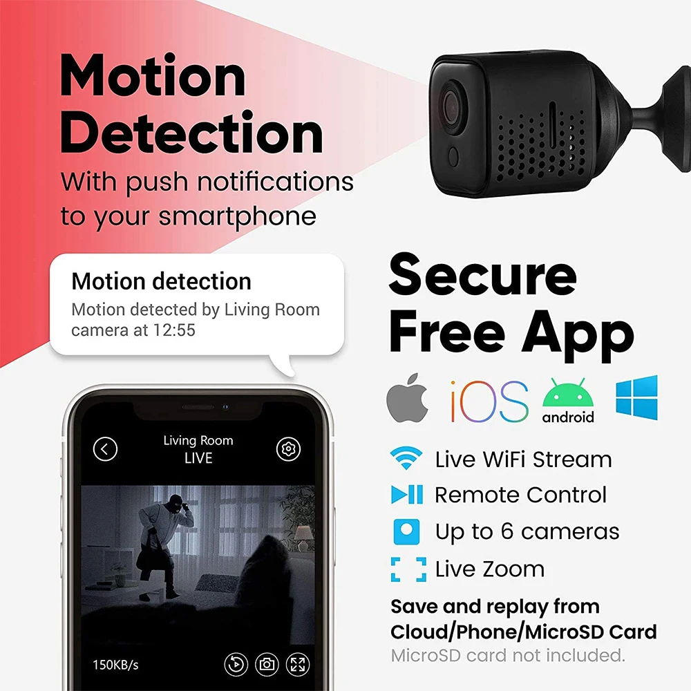 Mini cámara Ip inalámbrica A11, videocámara de videovigilancia, grabadora de seguridad para el hogar, 1080p, HD, WiFi, versión nocturna