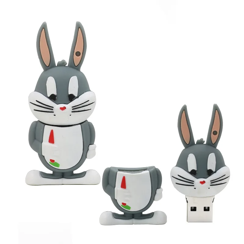 Wholesale Cute USB Flash3.0 Drive 16G Mini Cat Rabbit Starling Anime Cartoon  Disk Duck Bird Dog 8g gadget  memory stick Animal