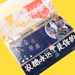 Transparent Waterproof Hand Banner Storage Book, Kpop Collapsible Album, 45*15cm