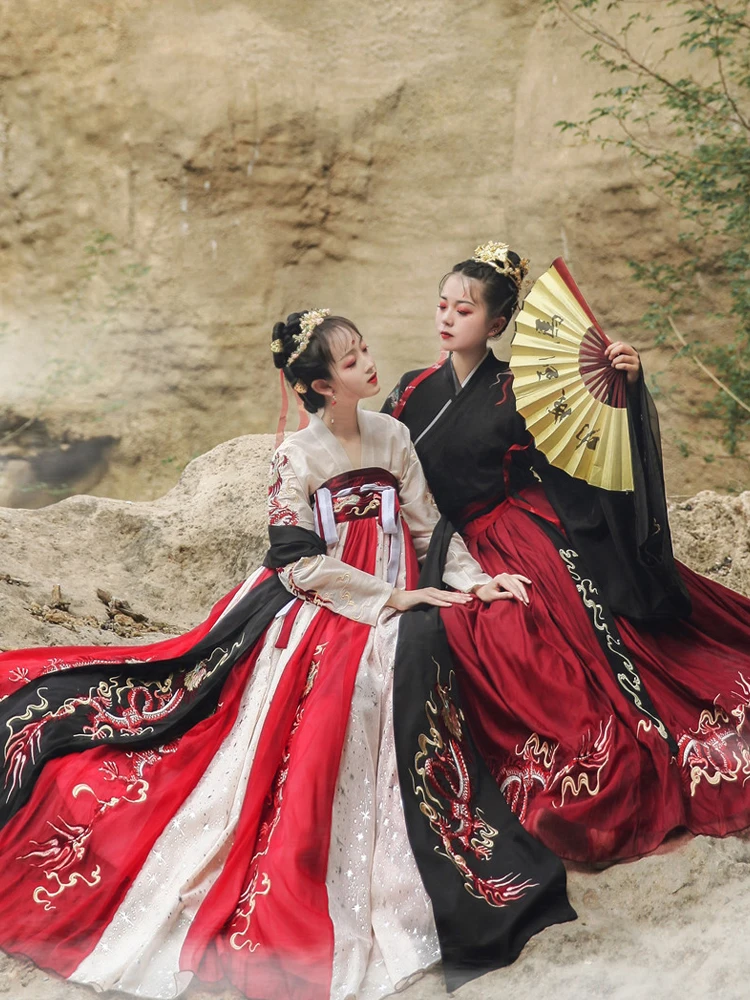 Chinese Dress Ancient Hanfu Black Women Dresses  Chinese Style hanfu Skirt  Set Cosplay Costumes  Chinese Clothing