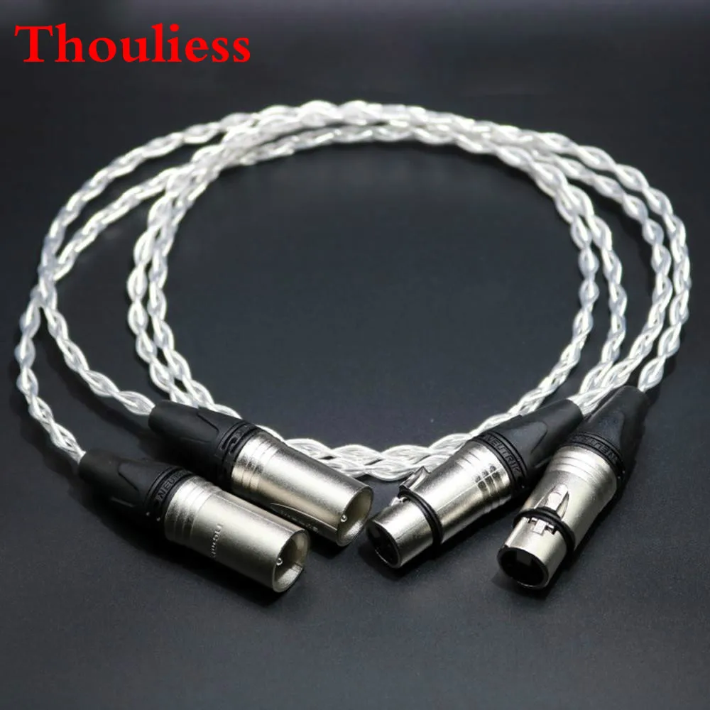 thouliess-8ag-silver-neutrik3pin-xlr-male-to-female-cale-xlr-balanced-interconnect-cable-xlr-audio-balance-cable