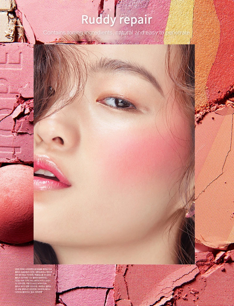 Peach Blush Palette Pearly Face Imagic Focallure Novo Make Up Beauty Glazed Miss Rose Maquillaje Coreano Makeup Colorete Blusher