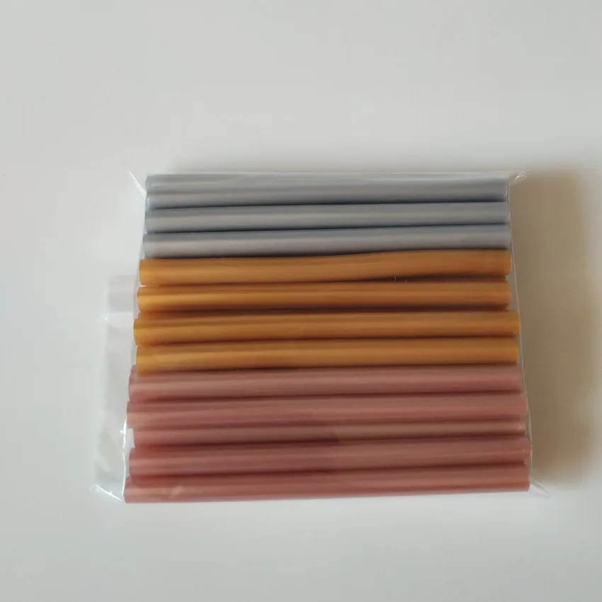 Bâton adhésif thermofusible en or pur, peinture dorée métallique, joint d'avertissement, professionnel pour odorà colle électrique, réparations artisanales, 7x100mm, 50 pièces