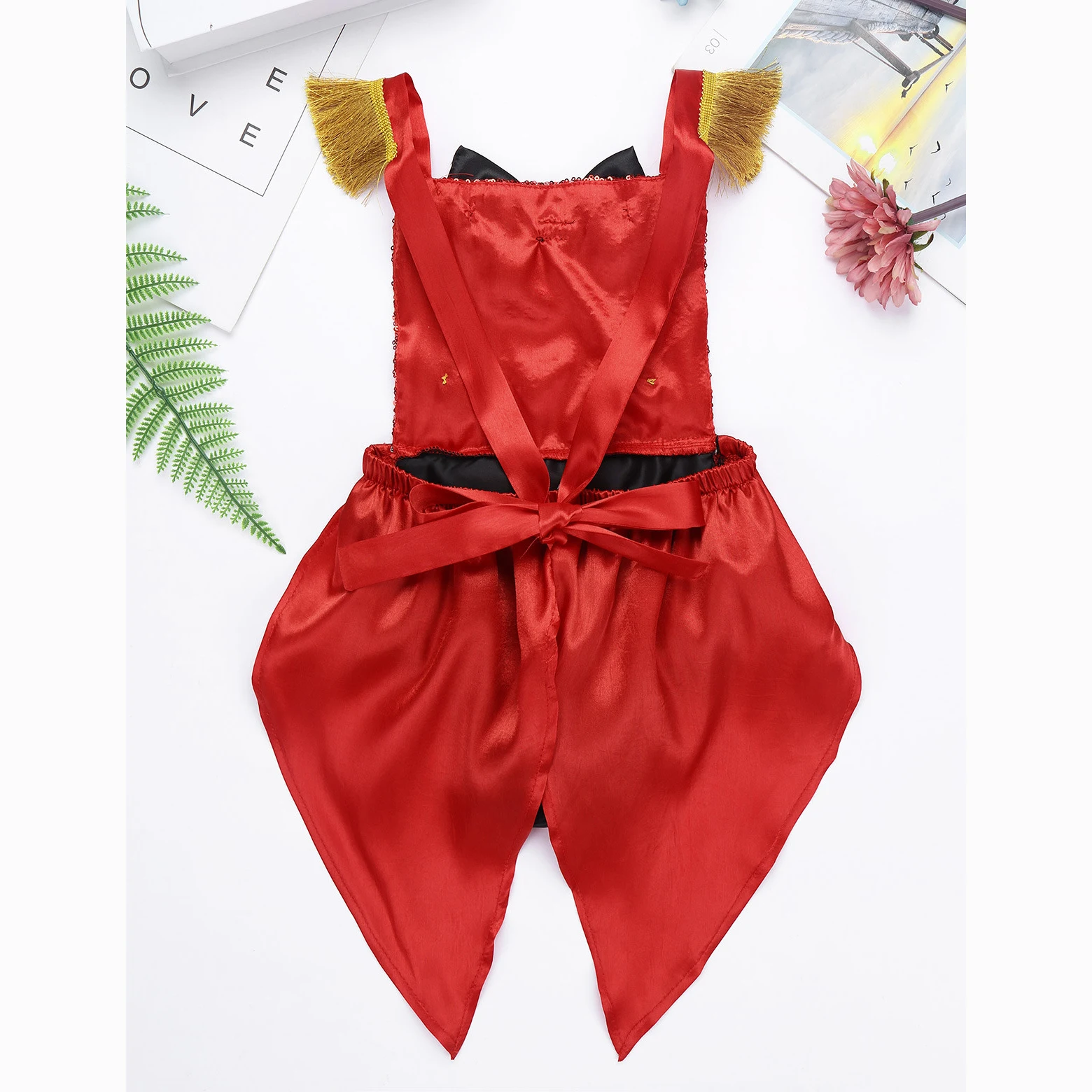 Infant Baby Girls Ringmaster Circus Costume Rompers Sleeveless Sequined Bowknot Romper for Halloween Cosplay Party Dress Up