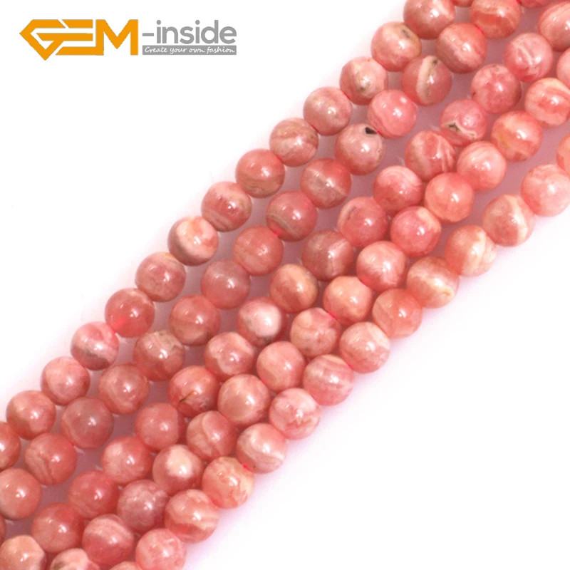 Natural AAA Grade 3/4/5/7mm Genuine Pink Argentina Rhodochrosite Precious Stone Beads for Jewelry Making Creative Gift Wholesale